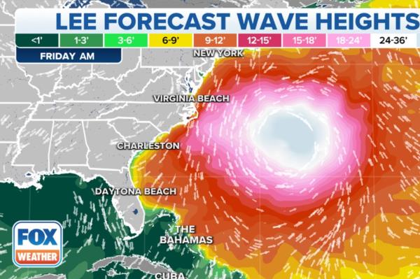 Lee Forecast Wave Heights map