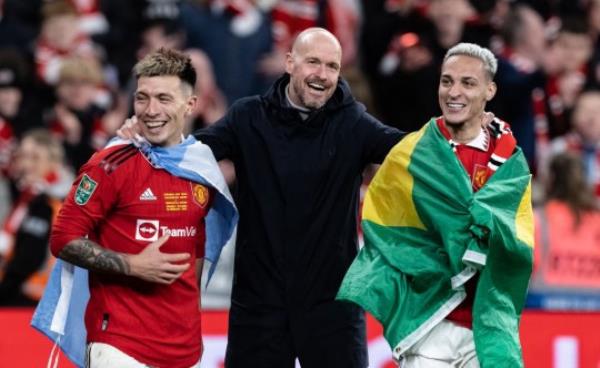 Manchester United boss Erik ten Hag and Antony