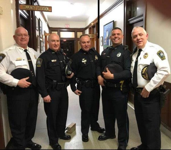 Sgt. Scott Saunders  and a group of fellow cops.