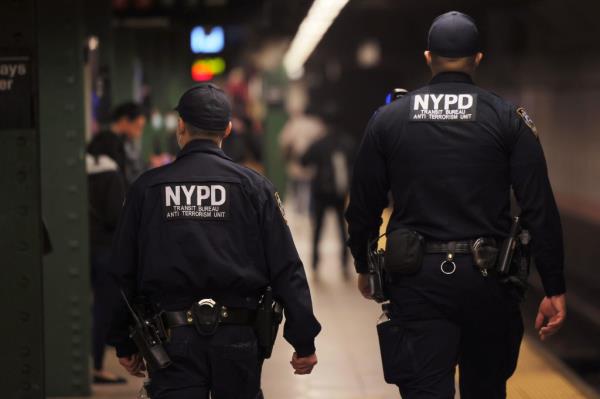 Cops in the subway
