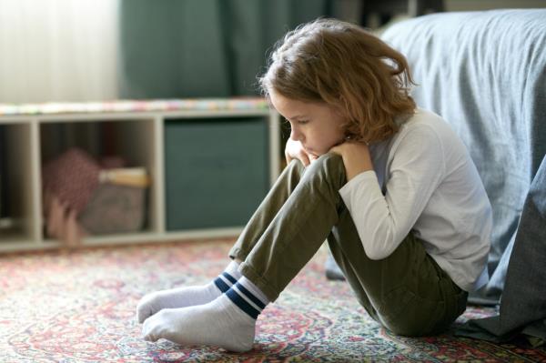 child alone in bedroom