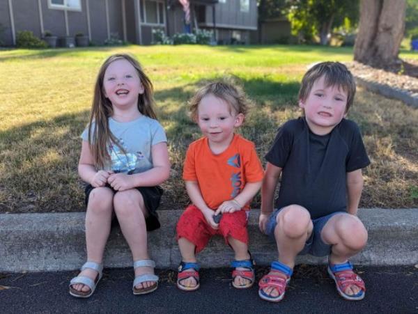 (PICTURED L-R Talia, Oliver and Michael together) 
