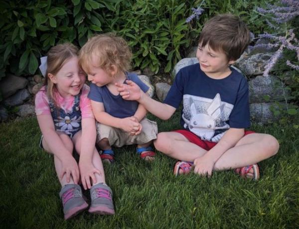 (PICTURED L-R Talia, Oliver and Michael together)
