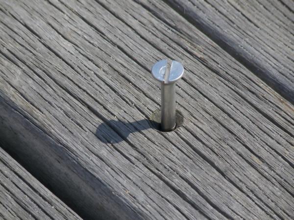 Errant nails such as this one are among the many dangers faced by visitors to the Co<em></em>ney Island boardwalk. 