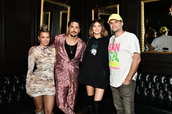 Ariana Madix, Tom Sandoval, Raquel Leviss and Tom Schwartz at the Tom Sandoval & The Most Extras performance at Hotel Cafe on Nov. 14, 2021 in LA.