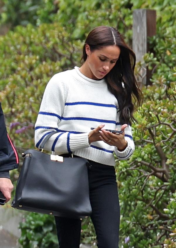 Markle's husband Prince Harry and their two children were not seen.