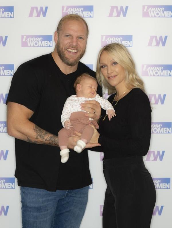 Chloe Madeley, James Haskell, Bodhi. 