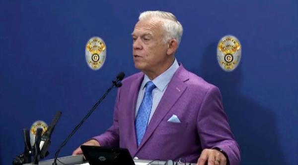 FILE - In this image taken from video provided by ABC 33/40, Hoover, Ala., Police Department Chief Nick Derzis speaks at a news conference, Wednesday, July 19, 2023, in Hoover. Authorities in Alabama said Monday, July 24, that a woman has co<em></em>nfessed to fabricating a story that she was kidnapped after stopping to check on a toddler she saw walking on the side of the interstate. Derzis said Carlee Russell's attorney, Emory Anthony, provided a statement on Mo<em></em>nday saying there was no kidnapping. (ABC 33/40 via AP, File)