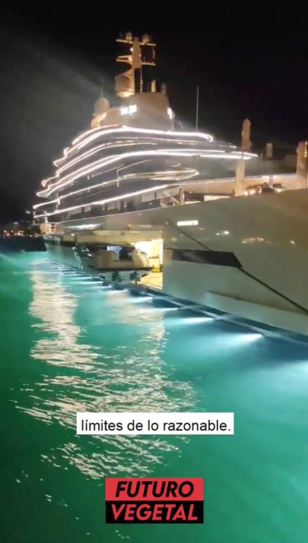 The yacht was targeted as part of a campaign targeting luxury ships and jets in Ibiza. 