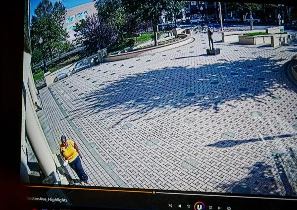 Bridgeport police video showing city employee Wanda Geter-Pataky placing absentee ballots into an election drop box outside the Margaret Morton Government Center
