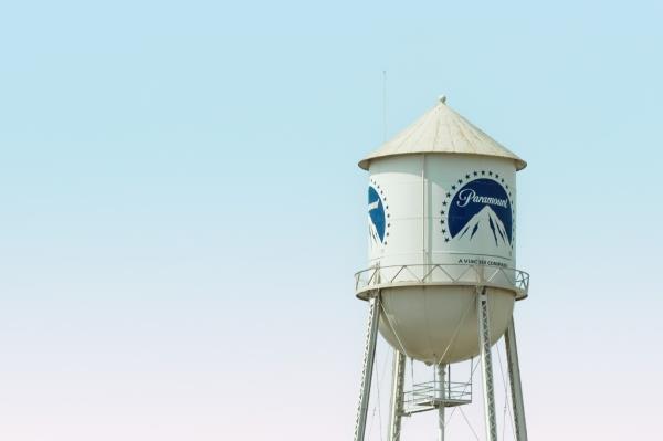 Paramount insignia on a water tank.