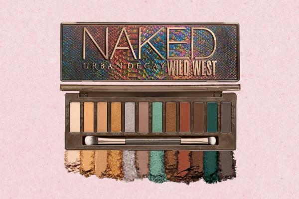 A makeup palette with a brush, themed as 'cowgirl makeup'