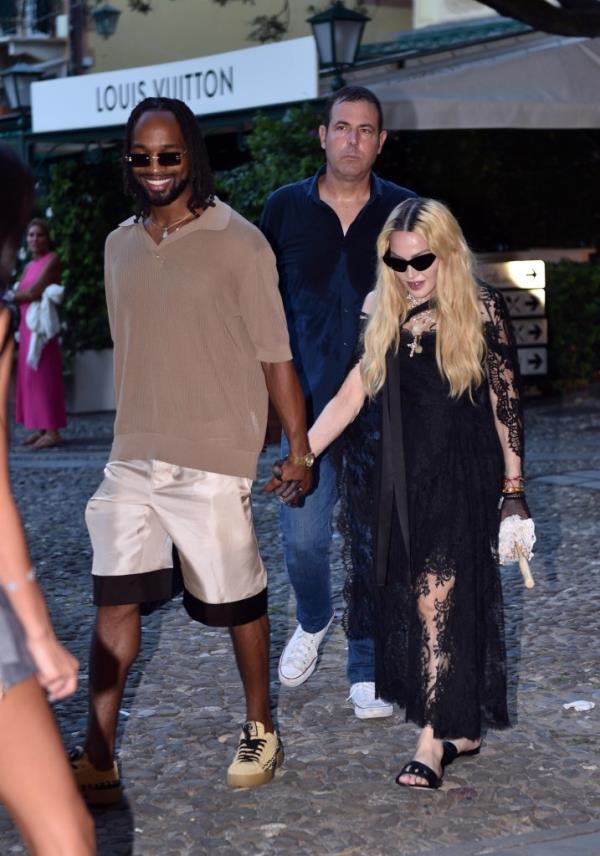 Mado<em></em>nna and Akeem Morris enjoy a romantic holiday in Portofino with her youngest kids.