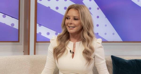 Editorial use o<em></em>nly Mandatory Credit: Photo by Ken McKay/ITV/Shutterstock (14146063ak) Carol Vorderman 'Good Morning Britain' TV show, London, UK - 12 Oct 2023