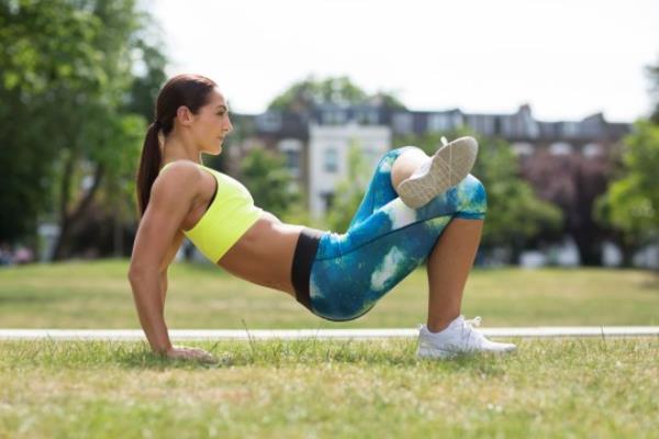 Woman stretching