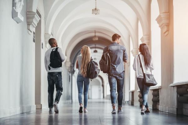 Students roaming on campus