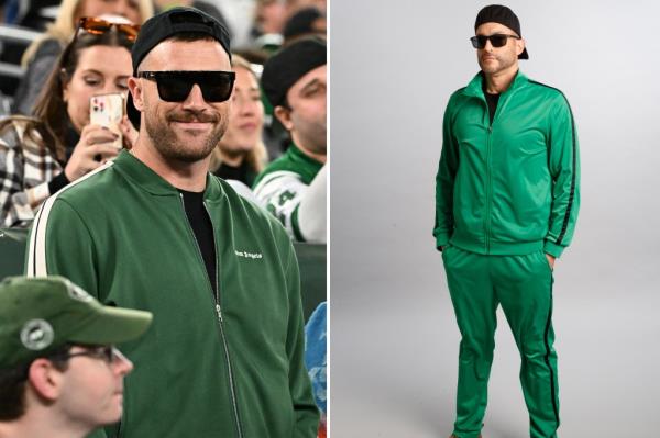Michael Guillen wears a green tracksuit similar to Kelce's.