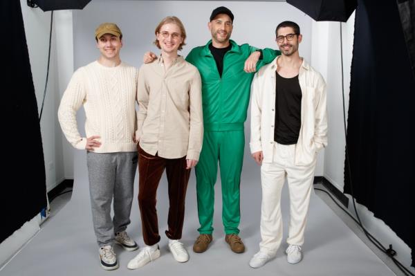 The Post staffers, Chris Scarglato, P.J. McCormick, Michael Guillen and Michael Sorace, try out Kelce's style.