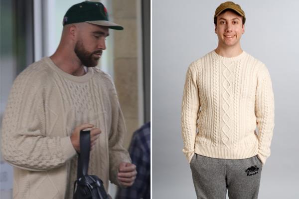Chris Scarglato wore a sweater like Kelce.