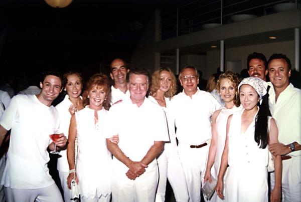 A slew of celebrities, including Regis Philbin and Vera Wang, at Diddy's annual Labor Day party in 1998.