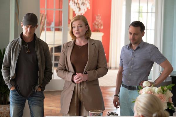 Jeremy Strong, Sarah Snook and Kieran Culkin in Season 4 of 
