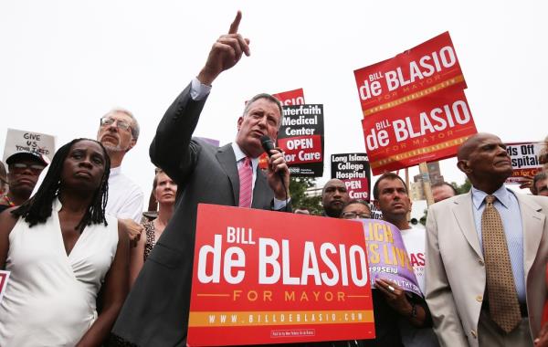 Bill de Blasio and Chirlane McCray