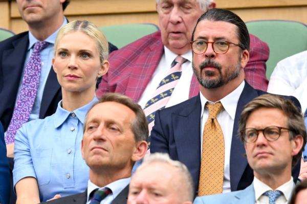 Jordyn Blum and Dave Grohl attend day two of the Wimbledon Tennis Champio<em></em>nships at the All England Lawn Tennis and Croquet Club on July 02, 2024 in London, England.