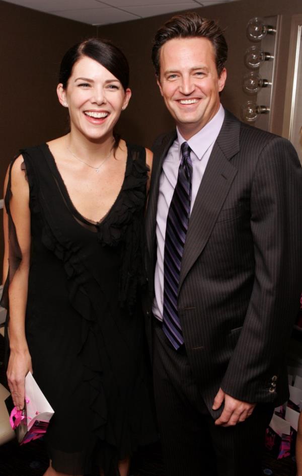 Lauren Graham and Matthew Perry during 8th Annual Lili Claire Foundation Benefit - Show & Backstage at The Beverly Hilton in Beverly Hills, CA, United States. (Photo by Jesse Grant/WireImage for Fusion PR _LA)