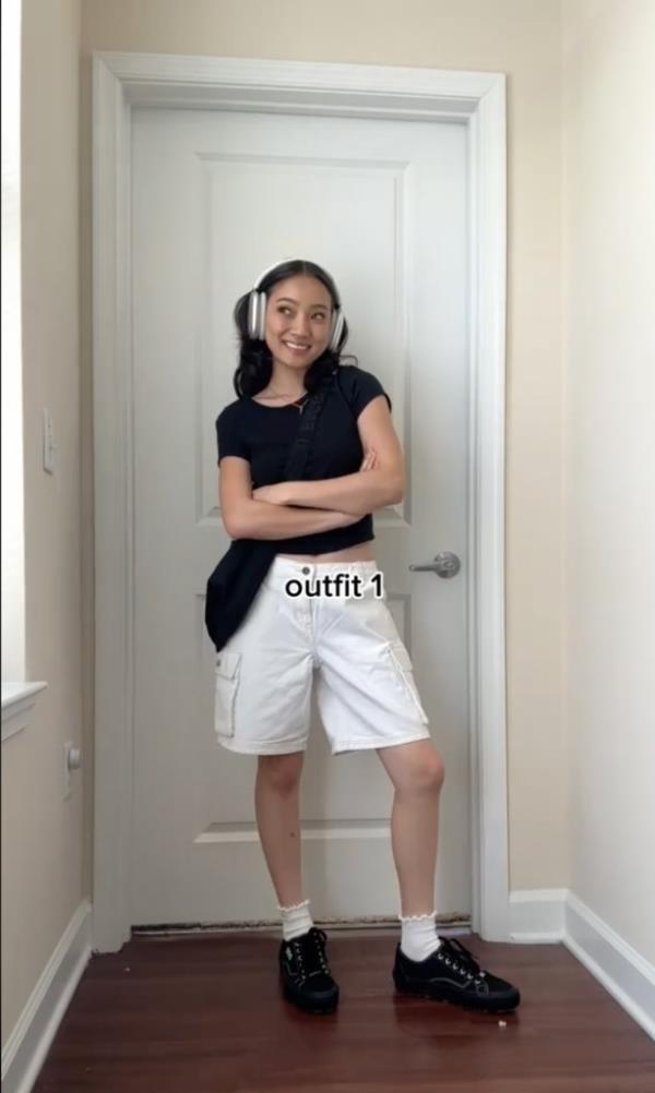 TikTok creators, like Rebecca Ko, share videos of wher<em></em>e to buy the best jorts or offer styling tips.