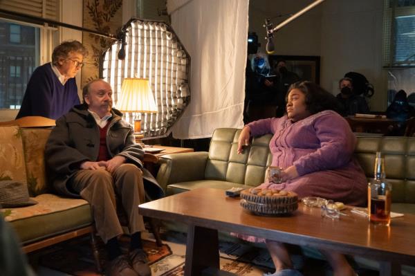 Alexander Payne, Paul Giamatti and Da'Vine Joy Randolph.