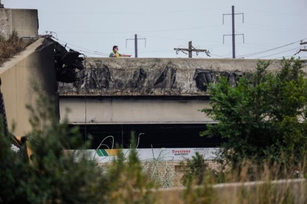State transportation officials said the driver was trying to navigate a curve and lost control.