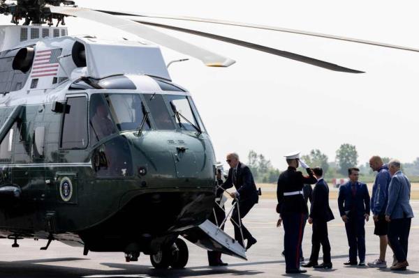 Shapiro joined Biden on a helicopter tour over the critical segment of the highway closed to East Coast traffic since last weekend.
