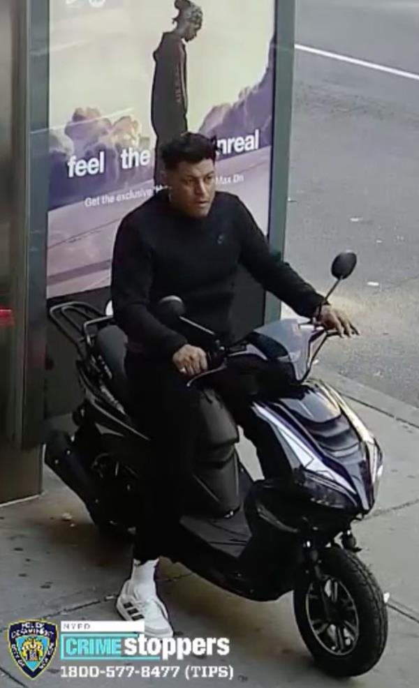 Fugitive scooter crook. 