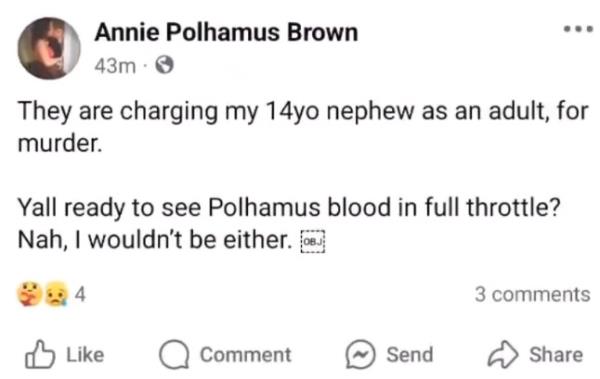 Facebook of Annie Polhamus Brown