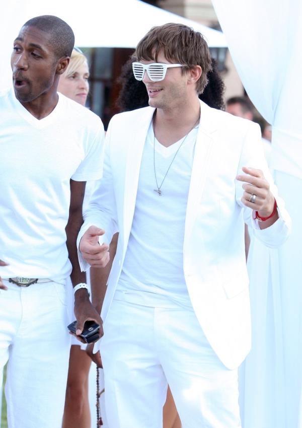 Ashton Kutcher at Diddy's White Party in 2009.
