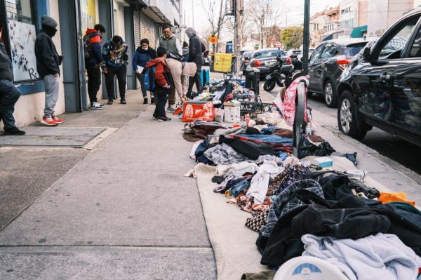 Illegal migrant vendors. 