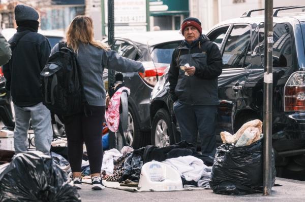 Stolen goods on sale in Jackson Heights.