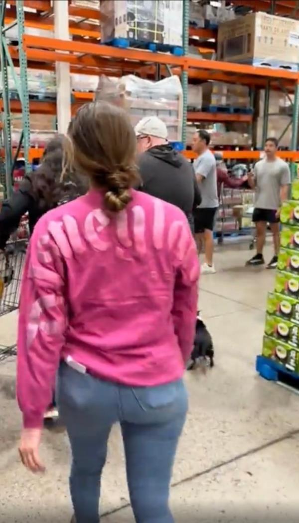 An employee asked the man to calm down at one point. 
