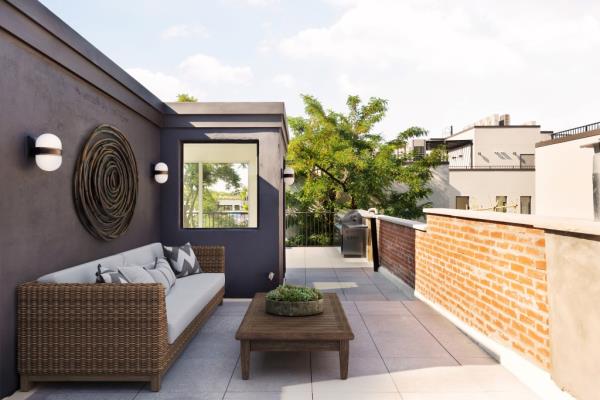 Exterior of the private roof deck 