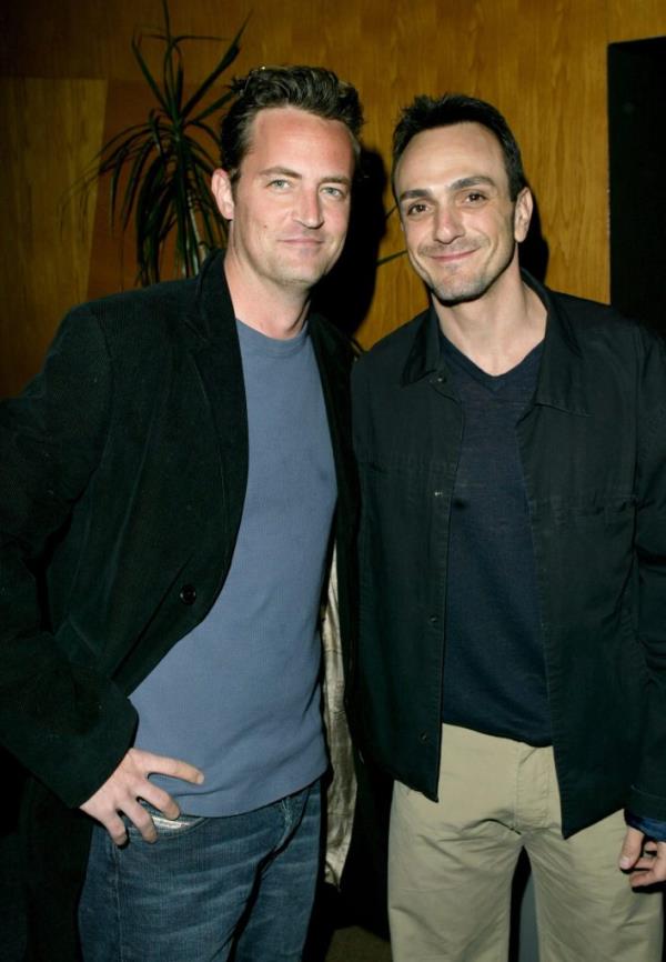 Matthew Perry and Hank Azaria during Hank Azaria's 