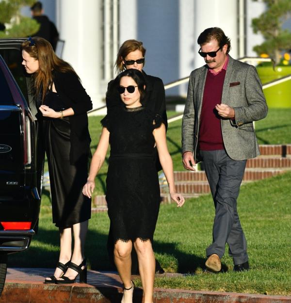 Members of Matthew Perry's family including his mom, Suzanne, two sisters and brother spotted leaving Forest Lawn Mortuary in Hollywood wher<em></em>e his funeral services took place.