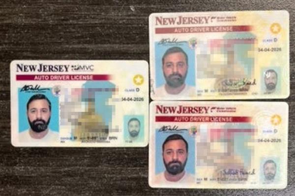 Petrosillo was busted with three bogus NJ licenses, the feds said.
