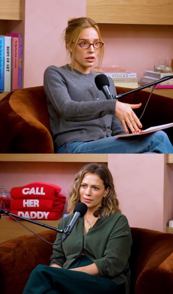 Alex Cooper and Bethany Joy Lenz on 