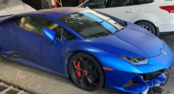 Lamborghini Huracan Evo in blue. The Small Business Administration estimates 90,000 people made off with 17% of all COVID relief cash making it the biggest fraud in American history.