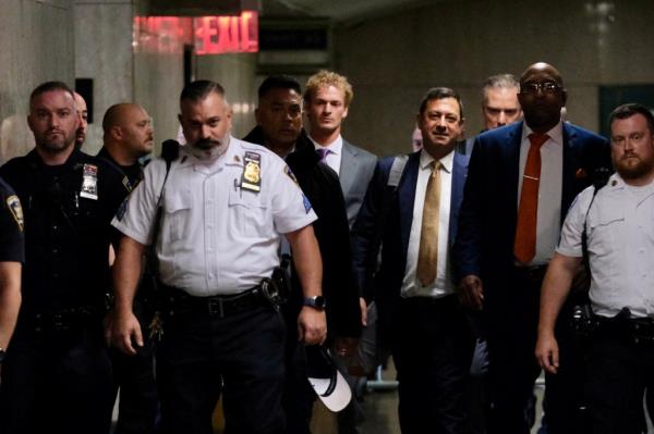 Daniel Penny arriving at Manhattan Supreme Court on Thursday.