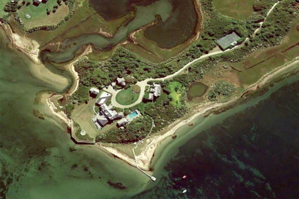 David Rubenstein waterfront home aerial view
