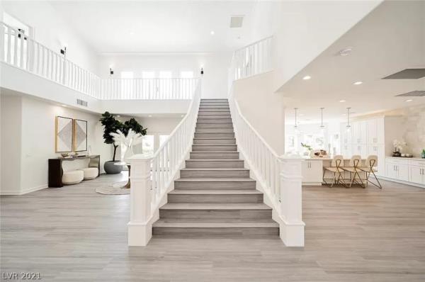 His Nevada home is made up of five bedrooms and six baths and occupies nearly 6,000 square feet.