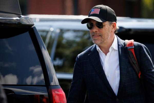 Hunter Biden, son of United States President Joe Biden, arrives at Fort Lesley J. McNair in Washington, DC, US, on Tuesday, July 4.