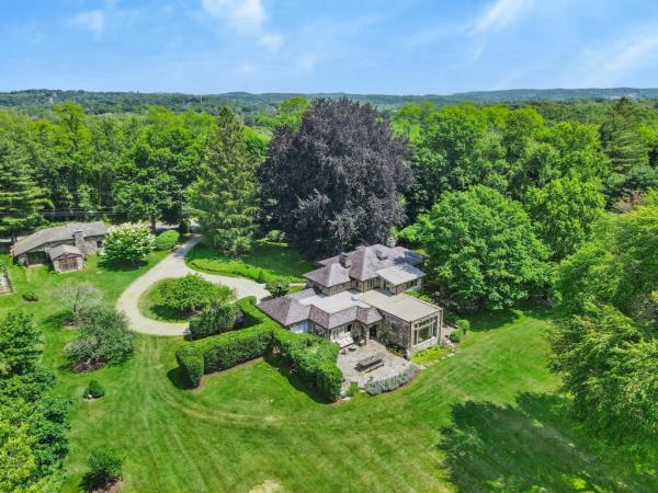 A closer aerial of the property.