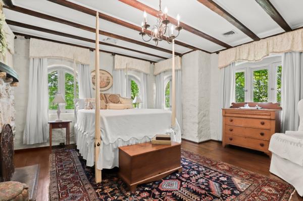 A bedroom. 